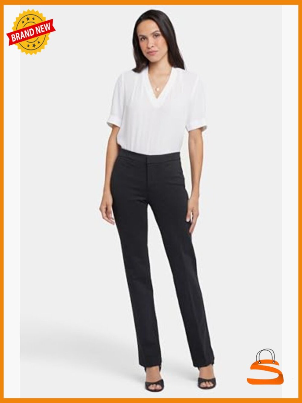 Slim Trouser Pants with Ponte Knit - Office Work Pants - Picture 2 of 7